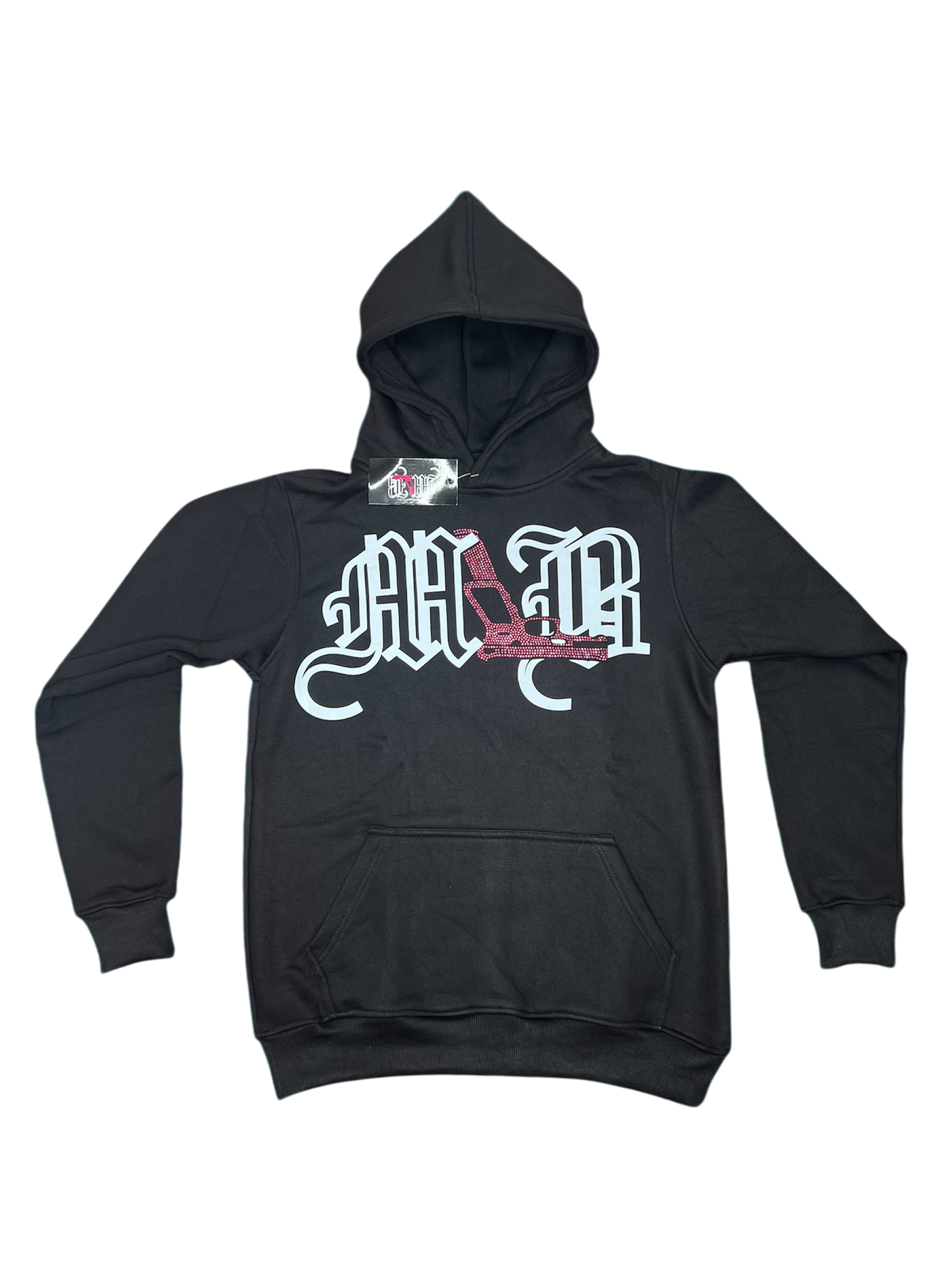 pink rhinestone Hoodie
