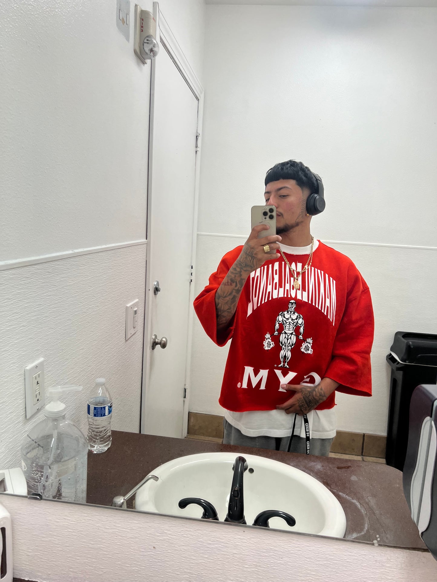 Red GYM crewneck